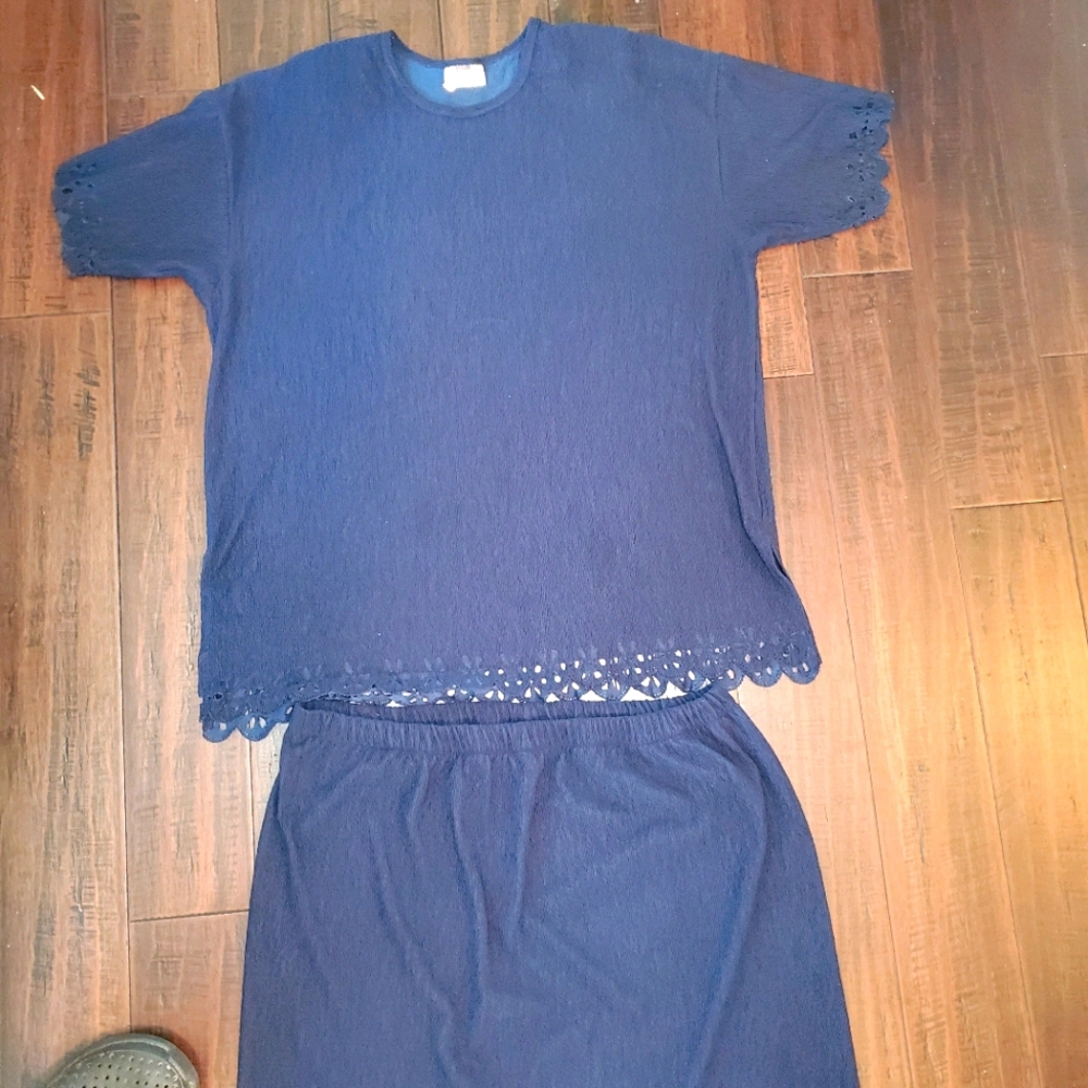 Fashion Code 2 Peice Blue Skirt Setsz 24